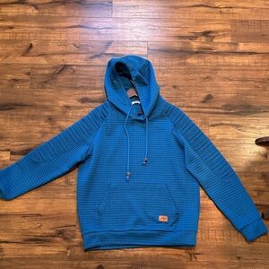 O'Neill Royal Blue Waffle-Knit Hooded Pullover